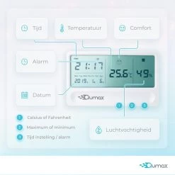 Qumax Digitale Hygrometer - Thermometer Voor Binnen - Luchtvochtigheidsmeter Met Halfjaar Accu - Wit -Philips Hue Winkel 1200x1200 3081