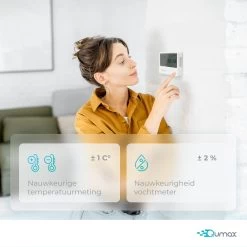 Qumax Digitale Hygrometer - Thermometer Voor Binnen - Luchtvochtigheidsmeter Met Halfjaar Accu - Wit -Philips Hue Winkel 1200x1200 3083