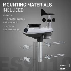 EMOS Weerstation Met Wifi, Draadloos Binnen- En Buitenweersysteem Met Kleurendisplay, Bewaakt Tijd & Datum, Temperatuur, Luchtvochtigheid, Luchtdruk, Comfort & Hitte-index, 12-24 Uursvoorspelling -Philips Hue Winkel 1200x1200 3098