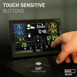 Emos Select Professioneel Weerstation Met Buitensensor, Incl. Touchscreen Kleurendisplay, DCF-ontvangstsignaal Klok - Binnen- En Buitentemperatuur, Weersvoorspelling, Met Draadloze Regenmeter En Windmeter 19 Emos Select Professioneel Weerstation Met Buitensensor, Incl. Touchscreen Kleurendisplay, DCF-ontvangstsignaal Klok - Binnen- En Buitentemperatuur, Weersvoorspelling, Met Draadloze Regenmeter En Windmeter -Philips Hue Winkel 1200x1200 3106