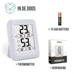 Strex Digitale Thermo Hygrometer Wit - Digitale Thermo Meter Binnen - Hygro Meter Binnen - Weerstation Met Luchtvochtigheidsmeter - Inclusief Batterij -Philips Hue Winkel 1200x1200 3153