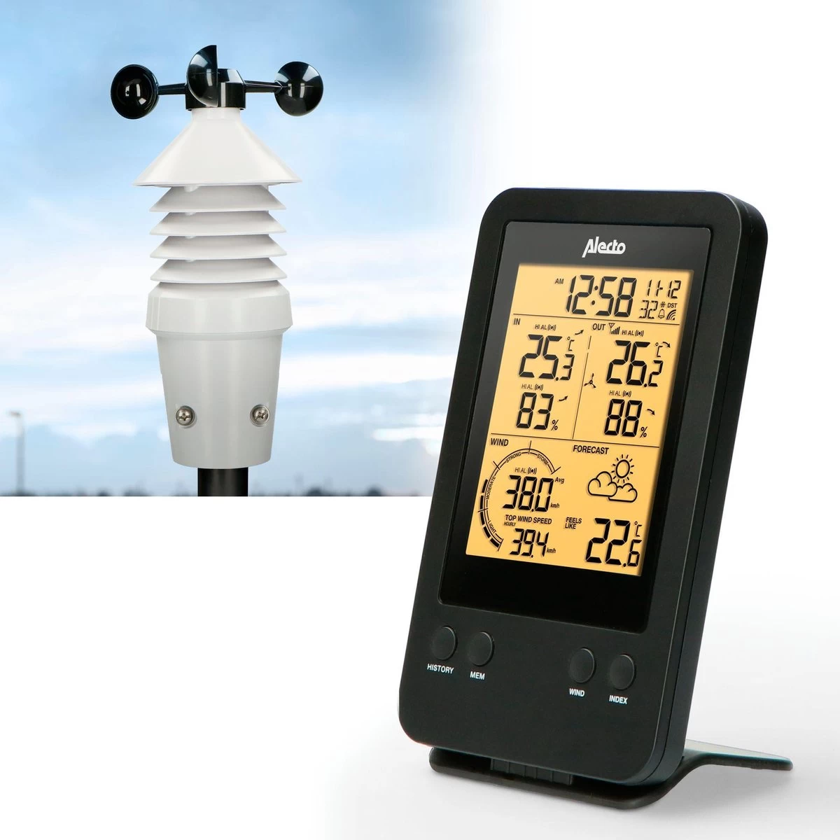 Alecto WS-3400 - Professioneel Weerstation Met Draadloze Buitensensor - 4-in-1 13 Alecto WS-3400 - Professioneel Weerstation Met Draadloze Buitensensor - 4-in-1 - Afbeelding 11