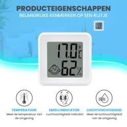 Infinite Goods Hygrometer Bluetooth - Digitale Weerstation - Luchtvochtigheidsmeter - Thermometer Voor Binnen - Vochtmeter - Gratis App - Incl. Batterij -Philips Hue Winkel 1200x1200 3208