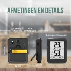 Strex Digitale Thermo Hygrometer Zwart - Digitale Thermo Meter Binnen - Hygro Meter Binnen - Weerstation Met Luchtvochtigheidsmeter - Inclusief Batterij -Philips Hue Winkel 1200x1200 3219