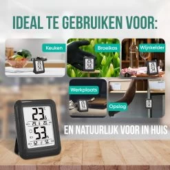 Strex Digitale Thermo Hygrometer Zwart - Digitale Thermo Meter Binnen - Hygro Meter Binnen - Weerstation Met Luchtvochtigheidsmeter - Inclusief Batterij -Philips Hue Winkel 1200x1200 3221