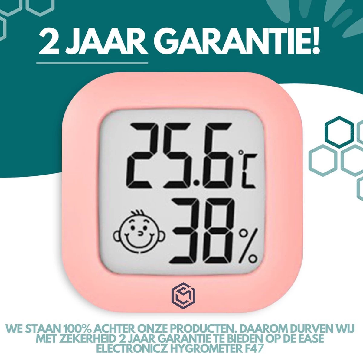 Ease Electronicz Hygrometer - Weerstation - Luchtvochtigheidsmeter - Thermometer Voor Binnen - Incl. Batterij En Plakstrip 12 Ease Electronicz Hygrometer - Weerstation - Luchtvochtigheidsmeter - Thermometer Voor Binnen - Incl. Batterij En Plakstrip - Afbeelding 10