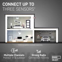 EMOS Weerstation, Draadloos Weerstation Op Batterijen, Binnen- En Buitenweersysteem Met Grijsdisplay, Tijd & Datum, Temperatuur, Luchtvochtigheid, Comfort, Wekker En Alarmfunctie, 12-24 Uursvoorspelling, Weerstation Met Buitensensor -Philips Hue Winkel 1200x1200 3258