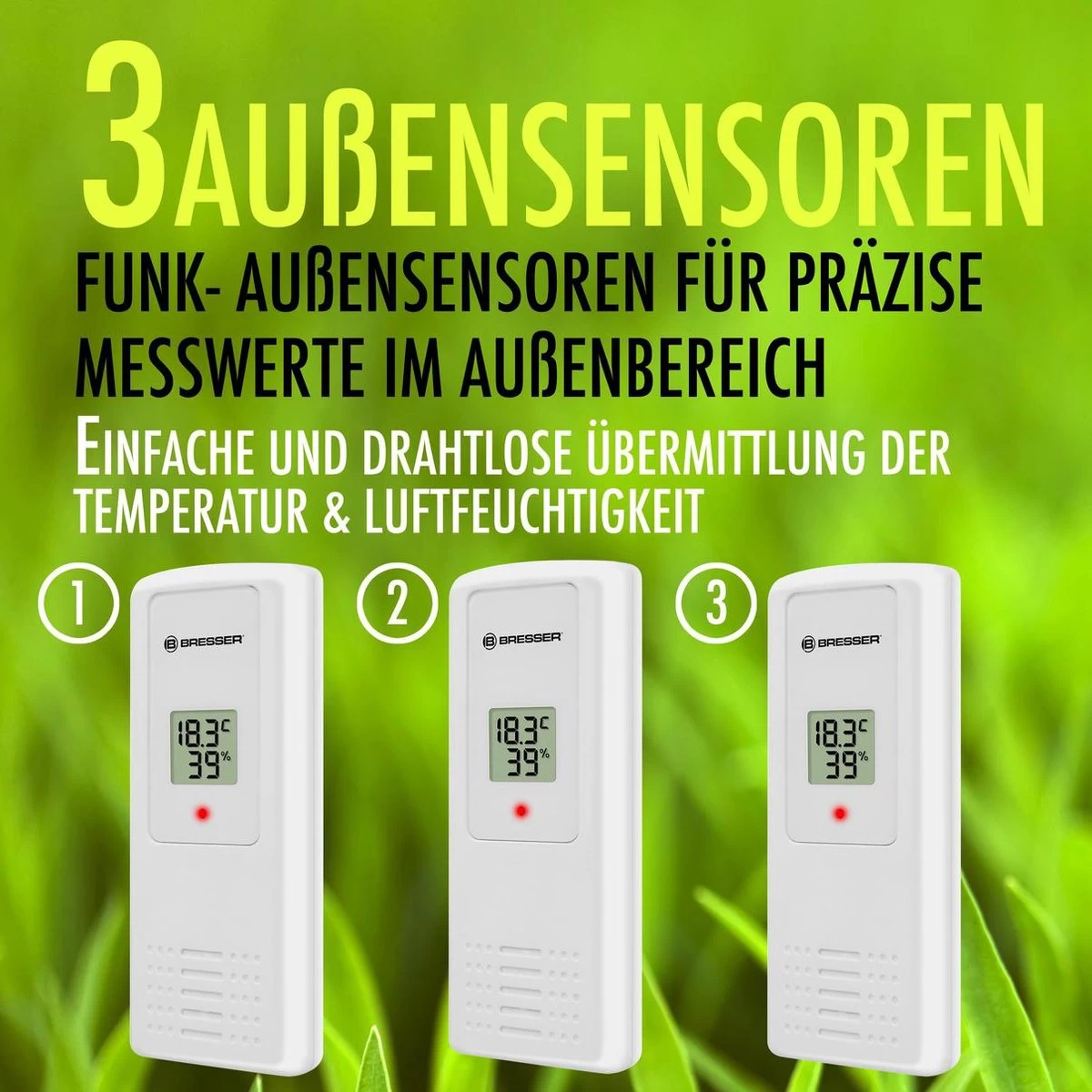 Bresser Weerstation - Temeo Thermo- En Hygrometer - Zwart Incl. 3 Sensoren - Voor Binnen En Buiten 4 Bresser Weerstation - Temeo Thermo- En Hygrometer - Zwart Incl. 3 Sensoren - Voor Binnen En Buiten - Afbeelding 2
