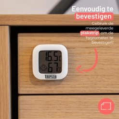 Triple J® Hygrometer - Thermometer Binnen Digitaal - Hygrometer Binnen - Incl. Batterij En Plakstrip 13 Triple J® Hygrometer - Thermometer Binnen Digitaal - Hygrometer Binnen - Incl. Batterij En Plakstrip -Philips Hue Winkel 1200x1200 3269