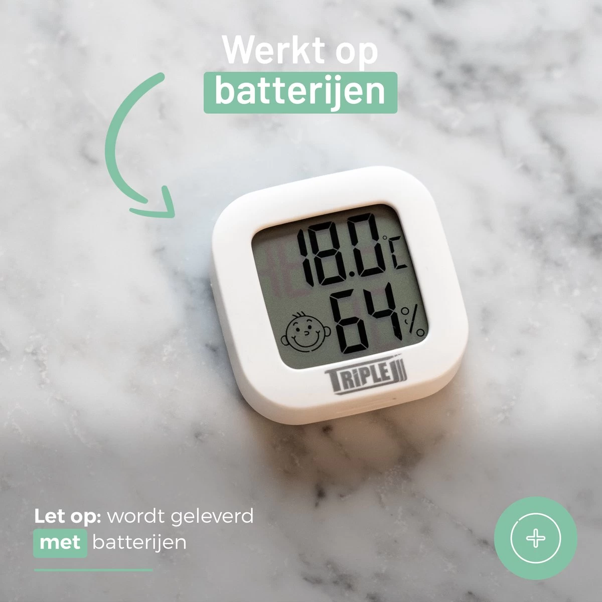 Triple J® Hygrometer - Thermometer Binnen Digitaal - Hygrometer Binnen - Incl. Batterij En Plakstrip 7 Triple J® Hygrometer - Thermometer Binnen Digitaal - Hygrometer Binnen - Incl. Batterij En Plakstrip - Afbeelding 5