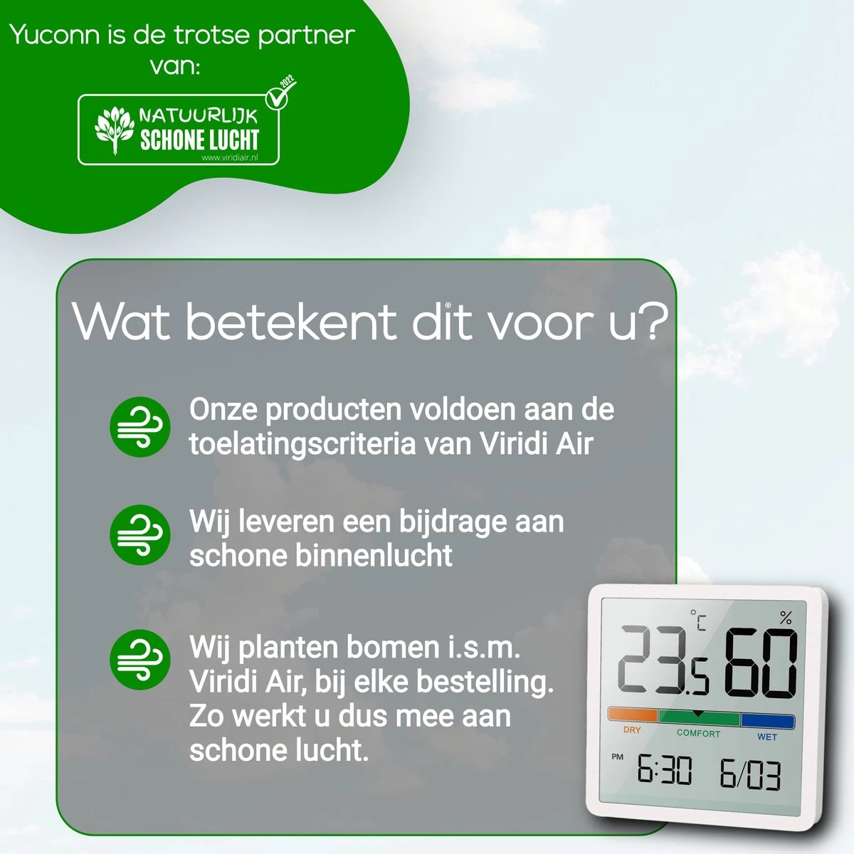 YUCONN Hygrometer - Luchtvochtigheidsmeter - Digitaal Weerstation - Binnen 11 YUCONN Hygrometer - Luchtvochtigheidsmeter - Digitaal Weerstation - Binnen - Afbeelding 9