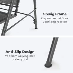 LifeGoods Schommelbank - 3-zits - Tot 250KG - Kantelbaar Dak - UV-bestendig Zonnescherm - 172x104x162cm - Grijs -Philips Hue Winkel 1200x1200 330