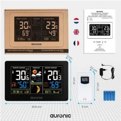 Auronic Weerstation - Draadloos - Binnen En Buiten - Met Sensor - 60M Bereik - Zwart 16 Auronic Weerstation - Draadloos - Binnen En Buiten - Met Sensor - 60M Bereik - Zwart -Philips Hue Winkel 1200x1200 3339