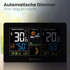 Auronic Weerstation - Draadloos - Binnen En Buiten - Met Sensor - 60M Bereik - Zwart 19 Auronic Weerstation - Draadloos - Binnen En Buiten - Met Sensor - 60M Bereik - Zwart -Philips Hue Winkel 1200x1200 3342