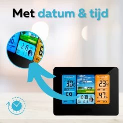 Merkloos Acestore Weerstation - Acestore Digitaal Weerbericht - Draadloos - Voor Binnen En Buiten - Inclusief Sensor - Zwart -Philips Hue Winkel 1200x1200 3346