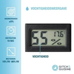 Qitch&Quisine - Hygro - Vochtmeter - Hygrometer - Hygrometer Met Batterijen - Zwart - Inclusief Thermometer - Digitale Luchtvochtigheidsmeter - Voor Binnen & Buiten - 2 In 1 - Set Van 3 23 Qitch&Quisine - Hygro - Vochtmeter - Hygrometer - Hygrometer Met Batterijen - Zwart - Inclusief Thermometer - Digitale Luchtvochtigheidsmeter - Voor Binnen & Buiten - 2 In 1 - Set Van 3 -Philips Hue Winkel 1200x1200 3352