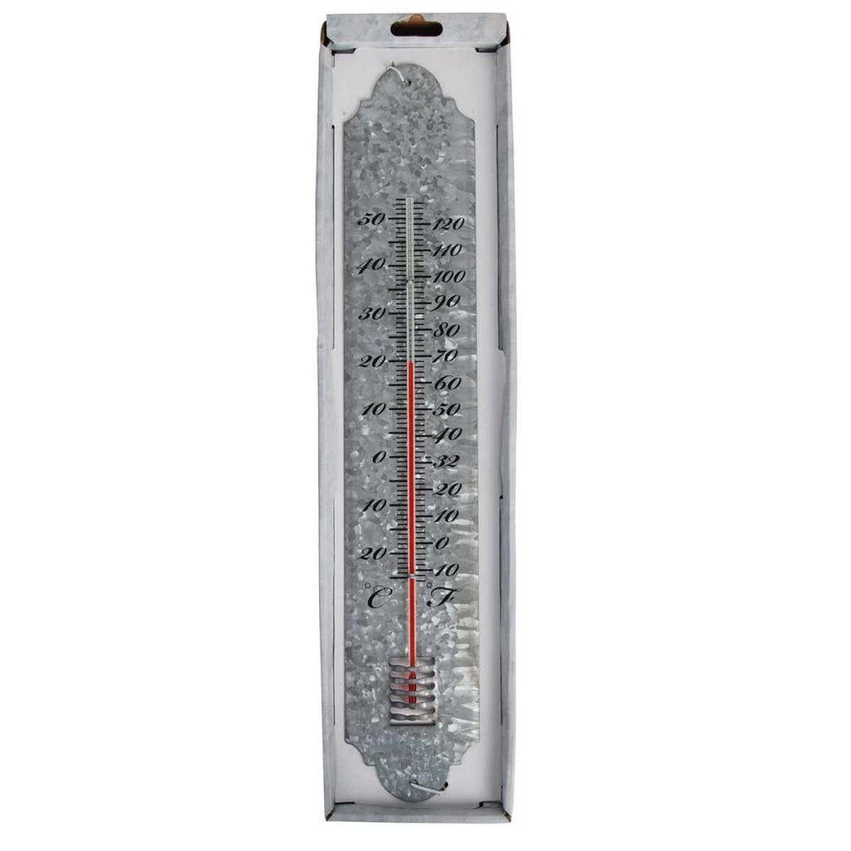 ESSCHERT DESIGN Thermometer 50 Cm - Oud Zink 4 ESSCHERT DESIGN Thermometer 50 Cm - Oud Zink - Afbeelding 2