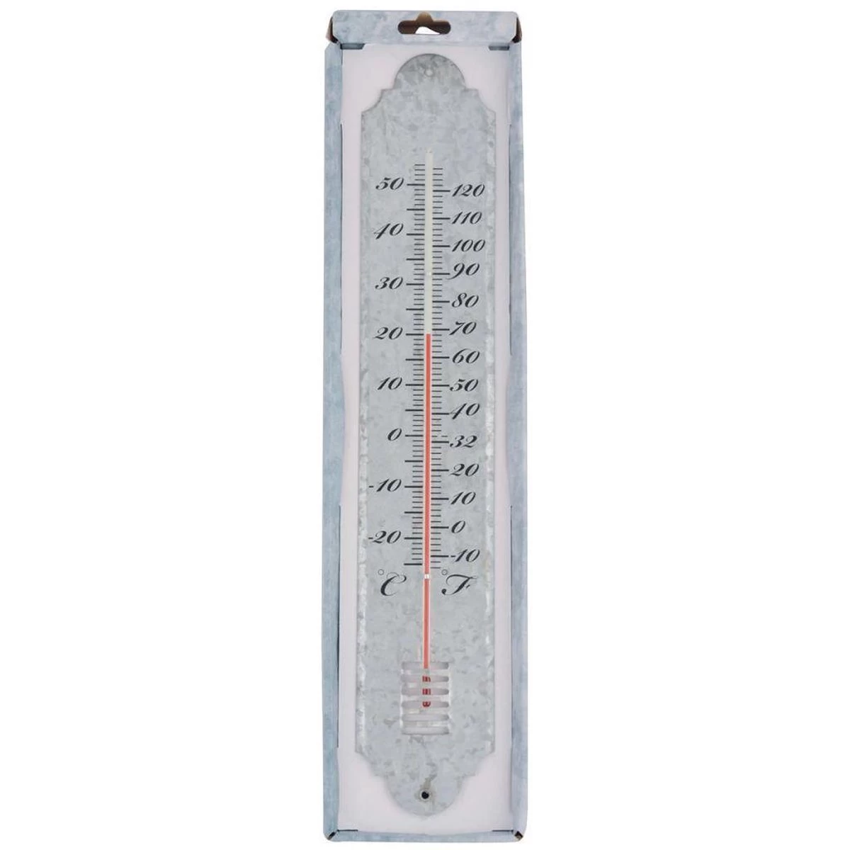 ESSCHERT DESIGN Thermometer 50 Cm - Oud Zink 5 ESSCHERT DESIGN Thermometer 50 Cm - Oud Zink - Afbeelding 3
