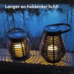 Gadgy Solar Rotan Tafellamp Set Van 2 - Solar Tuinverlichting Op Zonneenergie - Tuinlantaarn - Led Buitenverlichting Met Dag/Nacht Sensor - Voor Binnen En Buiten -Philips Hue Winkel 1200x1200 3400