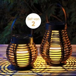 Gadgy Solar Rotan Tafellamp Set Van 2 - Solar Tuinverlichting Op Zonneenergie - Tuinlantaarn - Led Buitenverlichting Met Dag/Nacht Sensor - Voor Binnen En Buiten -Philips Hue Winkel 1200x1200 3402