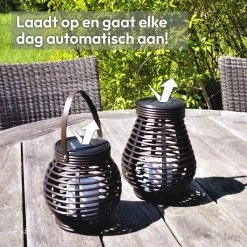 Gadgy Solar Rotan Tafellamp Set Van 2 - Solar Tuinverlichting Op Zonneenergie - Tuinlantaarn - Led Buitenverlichting Met Dag/Nacht Sensor - Voor Binnen En Buiten -Philips Hue Winkel 1200x1200 3403