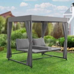 Schommelbank / Ligbank Kassandra - Donkergrijs -Philips Hue Winkel 1200x1200 341