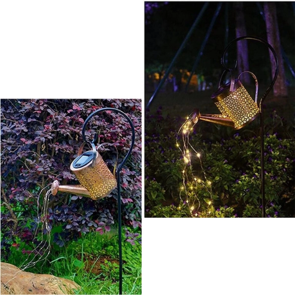 Exalight Gieter Lamp - IJzeren Solar Lantaarn - Tuin Decoratie - LED Licht - Lantaarn - Zonne Energie - Met Ronde Standaard 9 Exalight Gieter Lamp - IJzeren Solar Lantaarn - Tuin Decoratie - LED Licht - Lantaarn - Zonne Energie - Met Ronde Standaard - Afbeelding 7