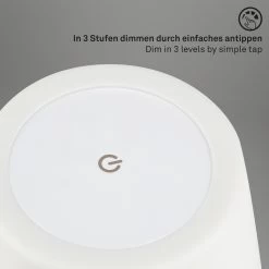 Briloner Leuchten - LED Buiten Tafellamp - Touch - 3W - IP44 - Draadloze - Batterij - Wit - Ø30cm -Philips Hue Winkel 1200x1200 3418