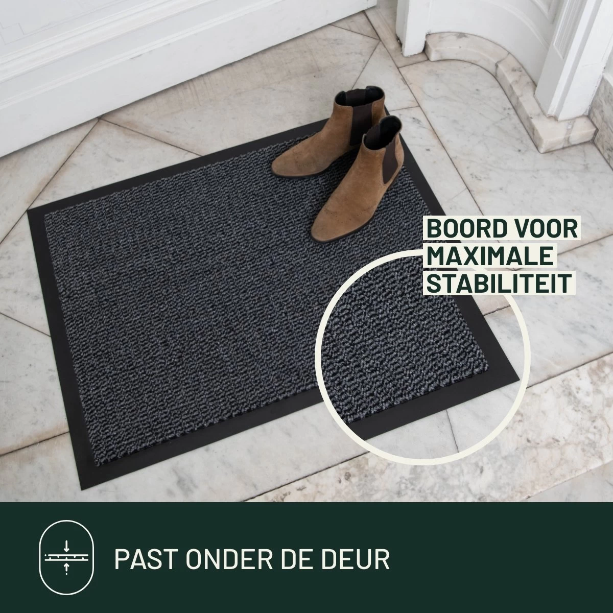 Deurmat Binnen Studio M - CLASSIC - Droogloopmat Binnen 120x180 Cm - GRIJS - Schoonloopmat - Antislip Deurmat Groot - Inloopmat - Deurmat Voor Binnen Of Buiten - Verschillende Afmetingen En Kleuren 4 Deurmat Binnen Studio M - CLASSIC - Droogloopmat Binnen 120x180 Cm - GRIJS - Schoonloopmat - Antislip Deurmat Groot - Inloopmat - Deurmat Voor Binnen Of Buiten - Verschillende Afmetingen En Kleuren - Afbeelding 2
