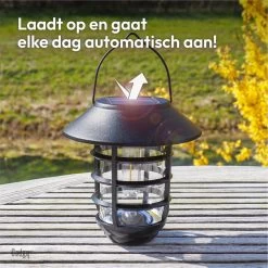 Gadgy Solar Tafellamp En Wandlamp Bijenkorf - Lantaarn Met Wandhaak - Tuinverlichting Op Zonneenergie Buiten - Led Buitenverlichting Met Sensor - Zwart Metaal -Philips Hue Winkel 1200x1200 3478