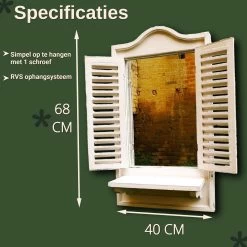 Wandspiegel Louvre Tuinspiegel Vensterbank Wit Spiegel Met Luiken 68CM -Philips Hue Winkel 1200x1200 3514