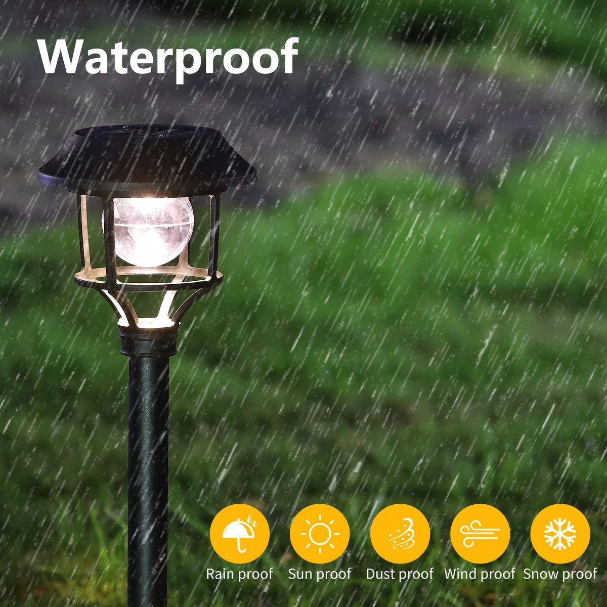 Aigostar LED Tuinverlichting Op Zonne Energie - RVS Stekers 42cm - Tuinverlichting - Tuinlamp - Tuinlantaarn - 3000K IP44 9 Aigostar LED Tuinverlichting Op Zonne Energie - RVS Stekers 42cm - Tuinverlichting - Tuinlamp - Tuinlantaarn - 3000K IP44 - Afbeelding 7