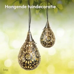 Gadgy Solar Hangende Lantaarn Set 2st. - Solar Tuinverlichting Op Zonneenergie - Led Buitenverlichting Met Dag/Nacht Sensor - Tuinlantaarn - Metaal -Philips Hue Winkel 1200x1200 3547