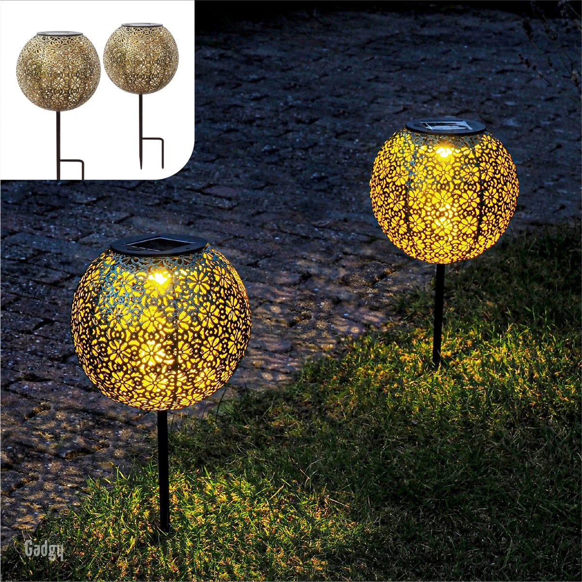 Gadgy Solar Tuinpad Met Grondspies - Solar Tuinverlichting Set Van 2 St. - Tuinfakkel 34CM Hoog - Tuinverlichting Op Zonneenergie Buiten - Led Buitenverlichting Met Sensor - Tuinsteker - Brons Kleurig Metaal 3 Gadgy Solar Tuinpad Met Grondspies - Solar Tuinverlichting Set Van 2 St. - Tuinfakkel 34CM Hoog - Tuinverlichting Op Zonneenergie Buiten - Led Buitenverlichting Met Sensor - Tuinsteker - Brons Kleurig Metaal