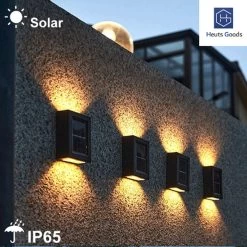 Merkloos Heuts Goods - Solar Tuinverlichting - Tuinverlichting Op Zonneenergie - Solar Wandlamp Voor Buiten - 2 LED Lichten - Warm Wit Licht - 2 Stuks - Small -Philips Hue Winkel 1200x1200 3555