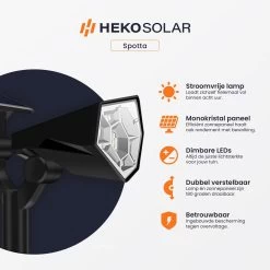 HEKO Solar® Tuinverlichting Spotta - 2 Stuks - Solar Tuinverlichting Op Zonneenergie - Wandlamp Buiten - Tuinlamp - Tuinspot - 26 LEDlamp - Dag Nacht Sensor - Schijnwerper - Met Grondspies - Warm En Koel Wit Licht 11 HEKO Solar® Tuinverlichting Spotta - 2 Stuks - Solar Tuinverlichting Op Zonneenergie - Wandlamp Buiten - Tuinlamp - Tuinspot - 26 LEDlamp - Dag Nacht Sensor - Schijnwerper - Met Grondspies - Warm En Koel Wit Licht -Philips Hue Winkel 1200x1200 3574