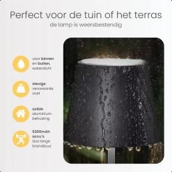 Goliving Tafellamp Op Batterijen - Oplaadbaar En Dimbaar - Moderne Touch Lamp Zwart - Nachtlamp Draadloos - 26 CM -Philips Hue Winkel 1200x1200 3584