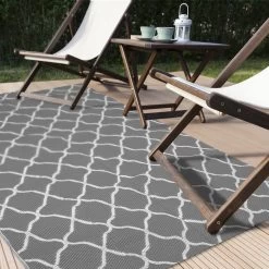 LifeGoods Buitenkleed - 120x180CM - Tuintapijt - Omkeerbaar - Incl. Draagtas - Met Patroon - Grijs/Wit -Philips Hue Winkel 1200x1200 3632