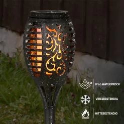 Homèlle Solar Tuinfakkels - 6 Stuks - 49,5cm - Tuinverlichting Op Zonne-energie - Kerstverlichting Buiten - Solar Tuinverlichting - Tuinlantaarns - Padverlichting - LED - Buitenverlichting -Philips Hue Winkel 1200x1200 3663