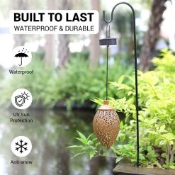 MaxxGarden Solar Hanglamp - Tuinverlichting Op Zonne-energie Met Sensor - Lantaarn Buiten Roestkleurig - 12x30cm - 2 Stuks -Philips Hue Winkel 1200x1200 3670
