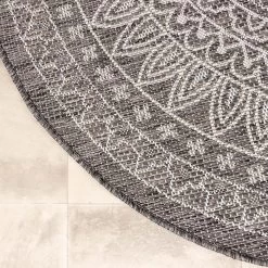 Rond Buitenkleed - Summer Azteca Grijs Ø 100cm -Philips Hue Winkel 1200x1200 3684