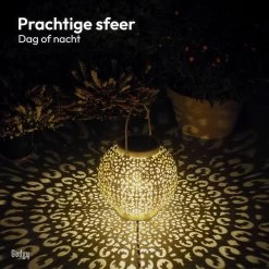 Gadgy Solar Lantaarn Rond Wit - Solar Tuinverlichting Op Zonneenergie - Led Buitenverlichting Met Dag/nacht Sensor - Tuinlantaarn - Hanglamp - Tafellamp Metaal - 20 X Ø17.5 Cm -Philips Hue Winkel 1200x1200 3706