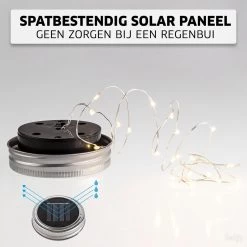 Gadgy Solar Lantaarn Jar Fairy Lights - Solar Tuinverlichting Op Zonneenergie - Tuinlantaarn Met Dag/nacht Sensor - 3 Glazen Potjes Met Led String Verlichting - Buitenverlichting -Philips Hue Winkel 1200x1200 3717