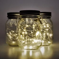 Gadgy Solar Lantaarn Jar Fairy Lights - Solar Tuinverlichting Op Zonneenergie - Tuinlantaarn Met Dag/nacht Sensor - 3 Glazen Potjes Met Led String Verlichting - Buitenverlichting -Philips Hue Winkel 1200x1200 3720