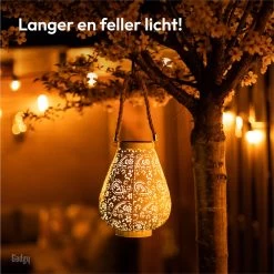 Gadgy Solar Lantaarn Mat Wit - Tafellamp Set Van 2 - Solar Tuinverlichting Op Zonneenergie - Led Buitenverlichting Met Dag/Nacht Sensor - Hanglamp - Tuinlantaarn - Metaal - 23 X Ø17.5CM -Philips Hue Winkel 1200x1200 3726