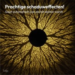 Gadgy Solar Tafellamp Boom Set Van 2 – Zwart/Goud – Metaal - Solar Tuinverlichting Op Zonneenergie – Led Buitenverlichting Met Dag/nacht Sensor - Tuinlantaarn - 20 X Ø12 Cm -Philips Hue Winkel 1200x1200 3733