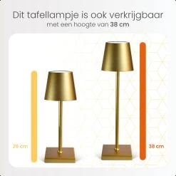 Goliving Tafellamp Op Batterijen - Oplaadbaar En Dimbaar - Moderne Touch Lamp Goud - Nachtlamp Draadloos - 26 CM 17 Goliving Tafellamp Op Batterijen - Oplaadbaar En Dimbaar - Moderne Touch Lamp Goud - Nachtlamp Draadloos - 26 CM -Philips Hue Winkel 1200x1200 3744
