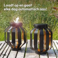 Gadgy Solar Lantaarn Gloeilamp Set Van 2 - Solar Tuinverlichting Op Zonneenergie – Led Buitenverlichting Met Dag/nacht Sensor - Tafellamp - Hanglamp - Tuinlantaarn - 20.5 X Ø 18 Cm - Zwart - Metaal -Philips Hue Winkel 1200x1200 3755