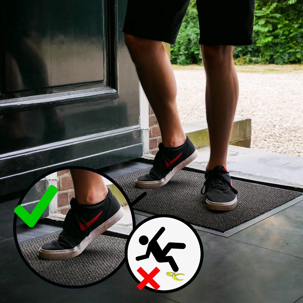 In Round Deurmat Voor Binnen En Buiten 2-pack– 60x80cm – Antraciet 5 In Round Deurmat Voor Binnen En Buiten 2-pack– 60x80cm – Antraciet - Afbeelding 3