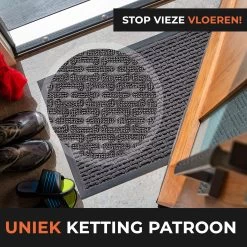 Lenx Deurmat - Set Van 2 - Droogloopmat 75x45cm - Zwart - Schoonloopmat - Antislip - Inloopmat - Deurmat Voor Binnen Of Buiten - Inclusief Mattenklopper -Philips Hue Winkel 1200x1200 3866